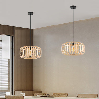 Boheemse Hanglamp Bamboe Lampenkap 40 x 126 cm |woon-meubel.nl