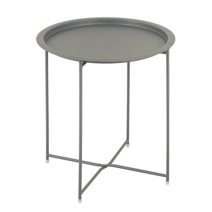 Bijzettafel met opbergruimte – Ø 47 cm | In verschillende kleuren | Voor binnen en buiten