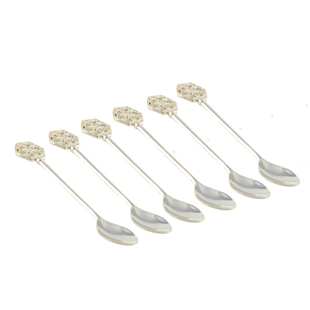 Aulica Arabesque Theelepels Zilver – Set van 6 | 11 cm |woon-meubel.nl