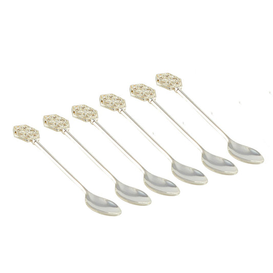Aulica Arabesque Theelepels Zilver – Set van 6 | 11 cm |woon-meubel.nl
