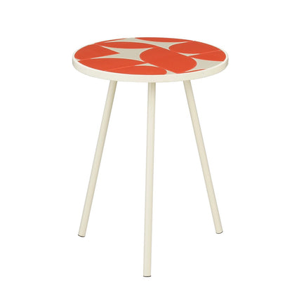 Bologna Bijzettafel Buiten - Rood - Metaal