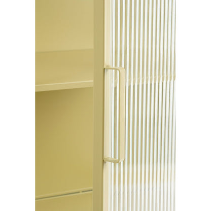 Clifton Opbergkast met Deuren - Beige, Metaal L38x 35xH90 |woon-meubel.nl