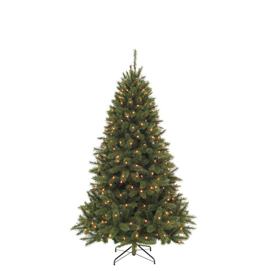 Bristlecone Kunstkerstboom met LED Verlichting - H185 x Ø119 cm - Donkergroen