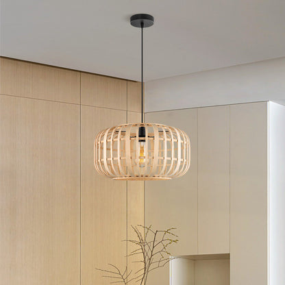 Boheemse Hanglamp Bamboe Lampenkap 40 x 126 cm |woon-meubel.nl