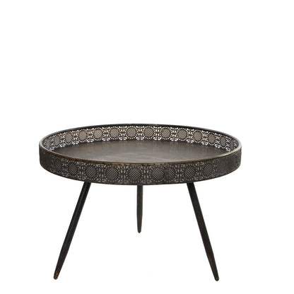 Table basse Lagoon - H46 x Ø70 cm - Métal - Bronze