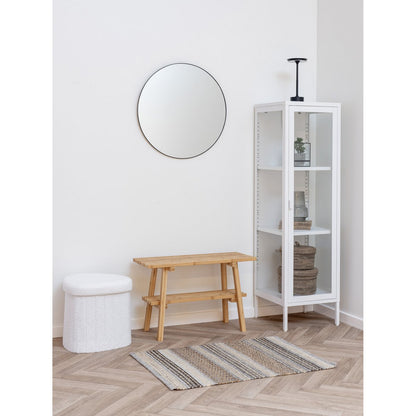 Medford Pouf - Wit, polyester/schuim/multiplex | woon-meubel.nl