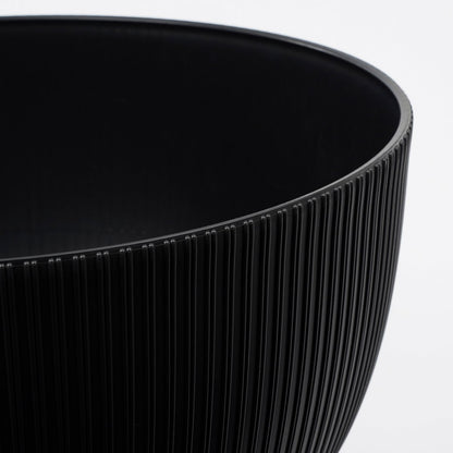 Pot de fleurs sur pieds Doppio - H20,5 x Ø40 cm - Plastique recyclé - FSC Mix - Noir