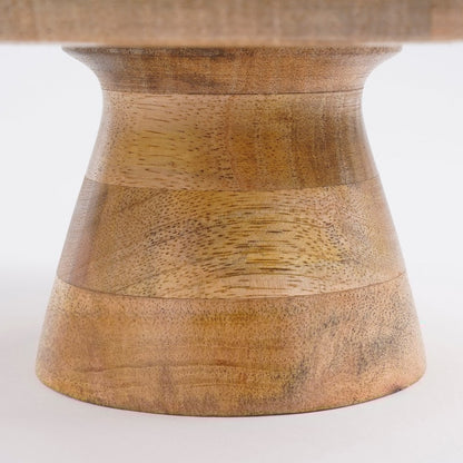 Tallo Cake Stand - H10 x Ø30 cm - 100% FSC Mango Wood - Light Brown