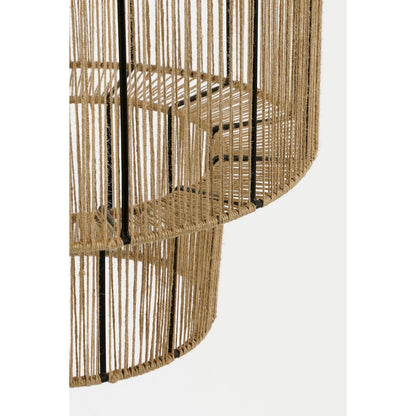 Lampe à suspension Elsa - H49 x Ø35 cm - Jute - Marron clair