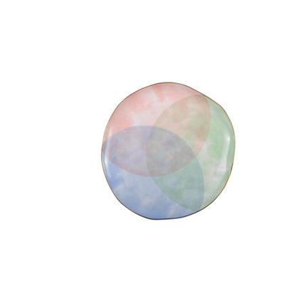Aulica Tricolore Dessertbord – Kleurrijk Porselein Ø21 cm |woon-meubel.nl