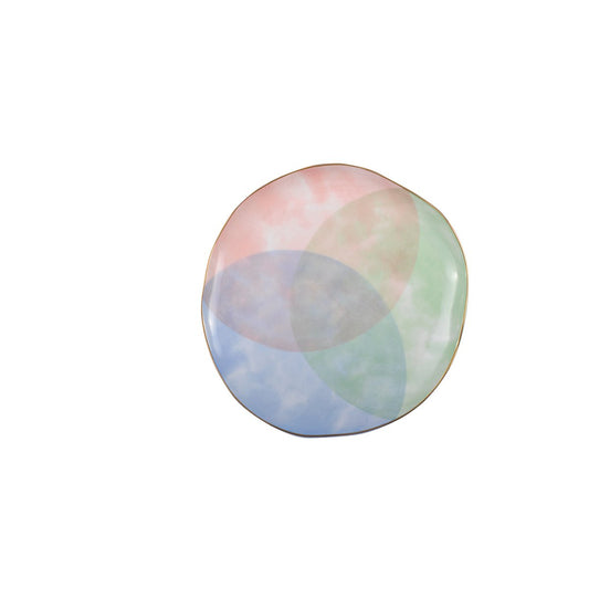 Aulica Tricolore Dessertbord – Kleurrijk Porselein Ø21 cm |woon-meubel.nl
