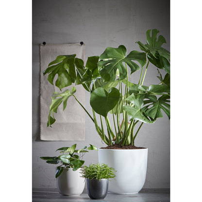 Cache-pot Tusca - H25 x Ø28 cm - Anthracite
