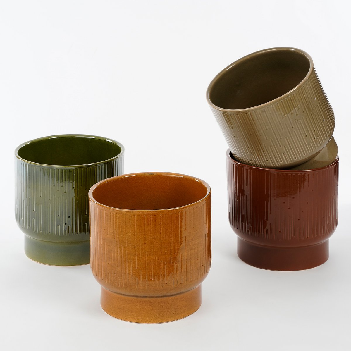 Thiago Bloempot - H23 x Ø26 cm - Terracotta - Oker