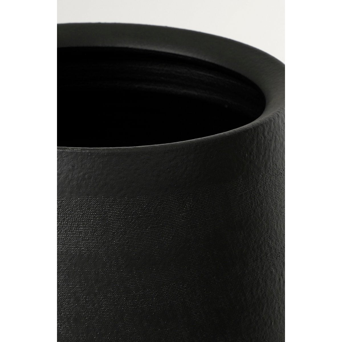 Douro vase round black matt - h40xd26cm