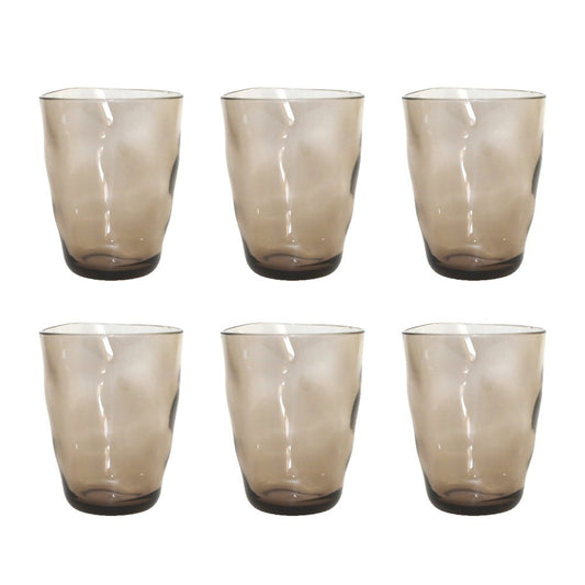 Set van 6 Acryl Bruine Waterglazen – Aulica