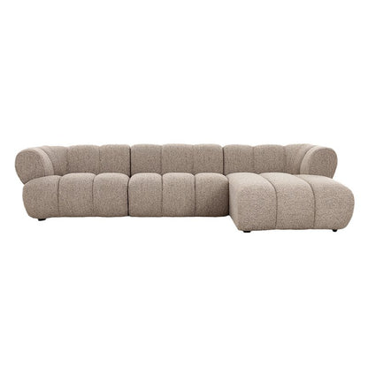 Bank New York 4-zits  (Rechts) Sand Boucle Designbank |woon-meubel.nl