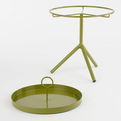 Aston Bijzettafel met Afneembaar Dienblad - Donkergroen |woon-meubel.nl