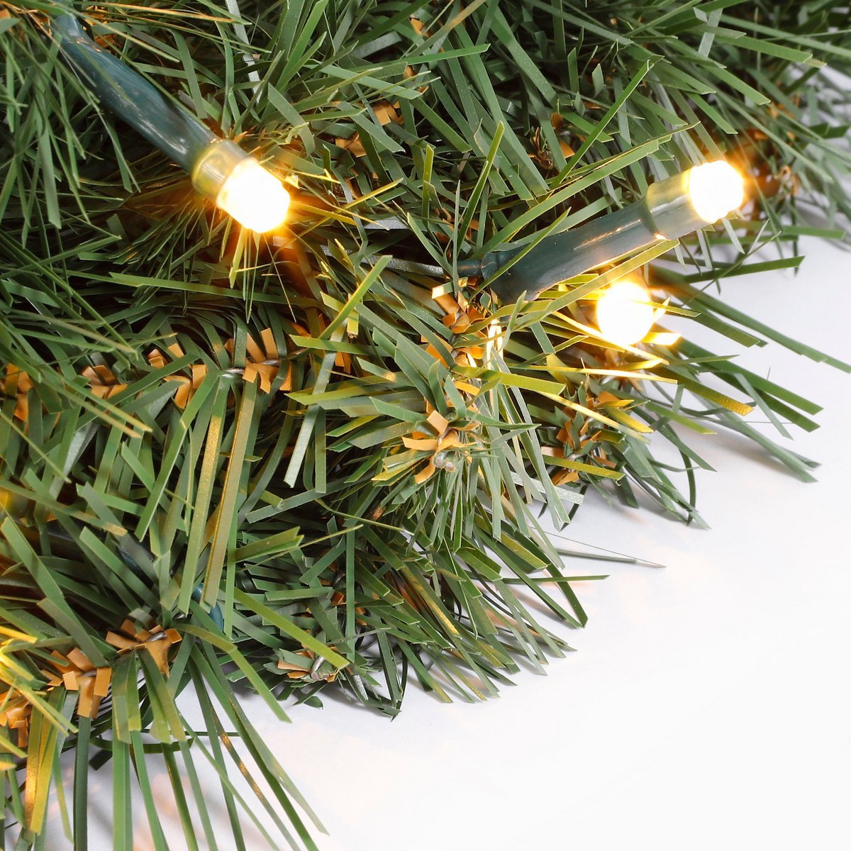 Diamond Kerstkrans met LED Verlichting - Ø60 cm - Groen