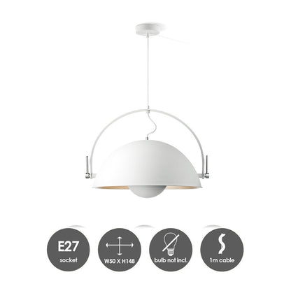 Pendant lamp Fabriq Bow - White - 50x50x148cm