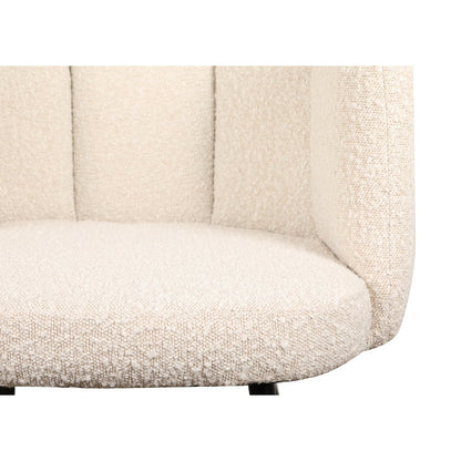 High five stoel wit parelmoer (boucle) - Set van 2