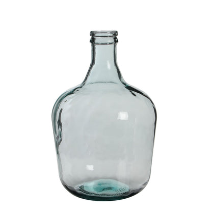 Diego Fles Vase - H42 x Ø27 cm - Recycled Glass - Transparent