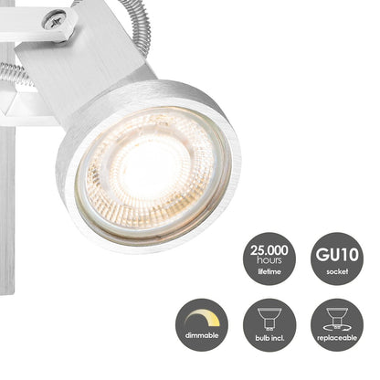 Spot mural LED Cali - avec lampe LED à intensité variable - acier