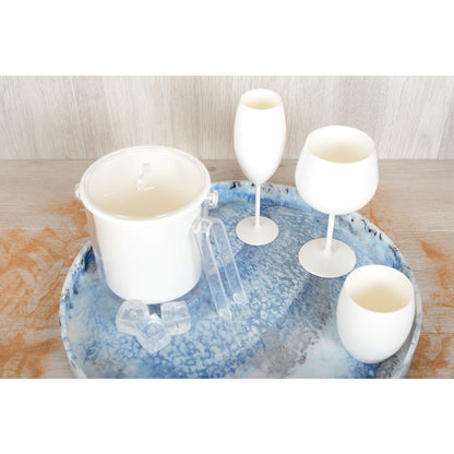 Set van 6 Witte Lage Acrylglazen – Elegant & Onbreekbaar | Aulica