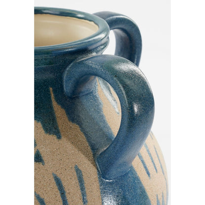 Caldo Vase - L25 x W24 x H30 cm - Ceramic - Dark Blue