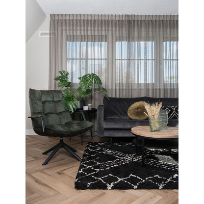 Salontafel Sarno Zwart Handgemaakte 60 x 60 cm |woon-meubel.nl