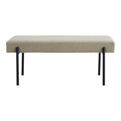 Swindon Bench - Hal bank, zand met zwarte poten |woon-meubel.nl