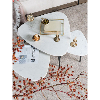 Salontafel Milou - Marmer Organische- 70 cm |woon-meubel.nl