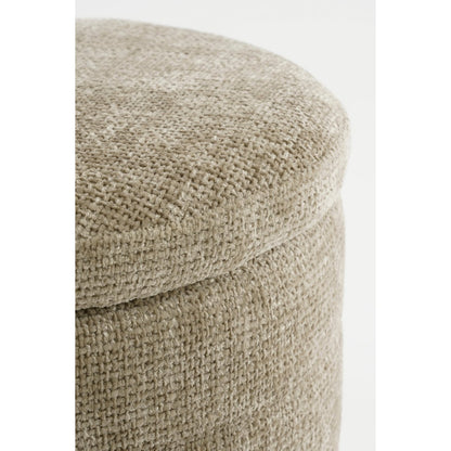 Storage pouf - H41 x Ø42 cm - Light grey