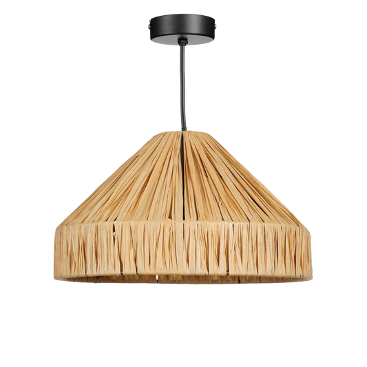 Elisa Hanglamp - Lichtbruin - Raffia H18 x Ø30 cm |woon-meubel.nl