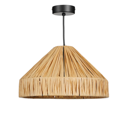 Elisa Hanglamp - Lichtbruin - Raffia H18 x Ø30 cm |woon-meubel.nl