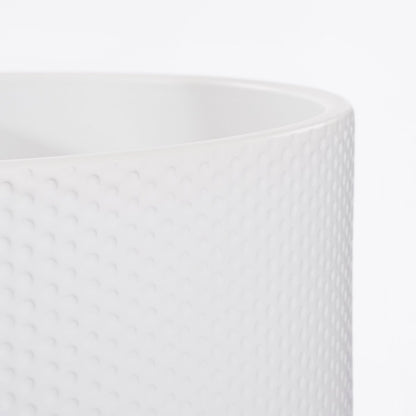 Era Flowerpot - H26 x Ø28 cm - Relief - White