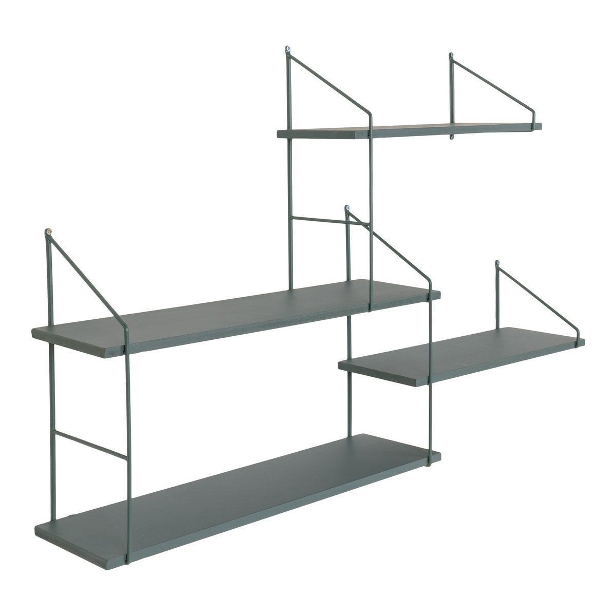 Groen Wandrek met 4 Planken | House Nordic | woon-meubel.nl