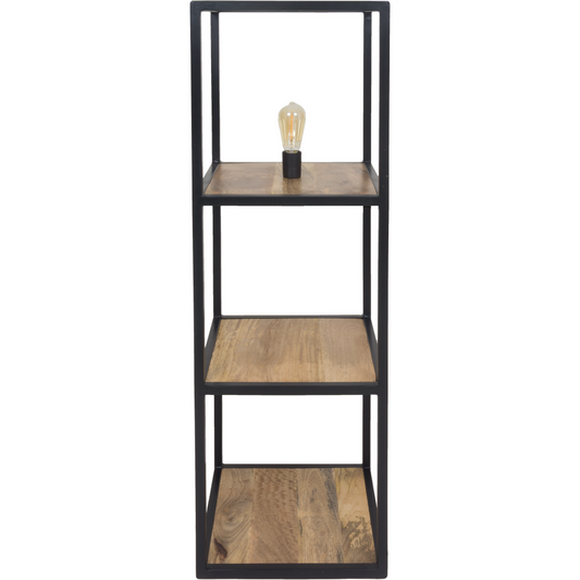 Vloerlamp Vintage mangohout, metaal |woon-meubel.nl