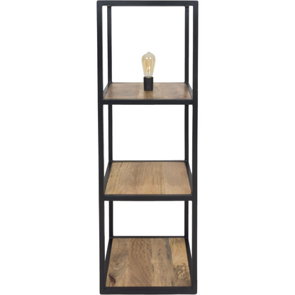 Vloerlamp Vintage mangohout, metaal |woon-meubel.nl