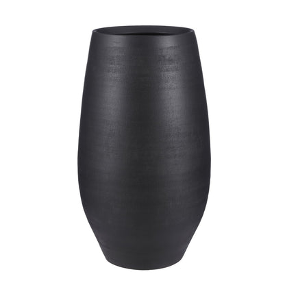 Douro Vase - H50 x Ø29 cm - Terracotta - Matt - Black