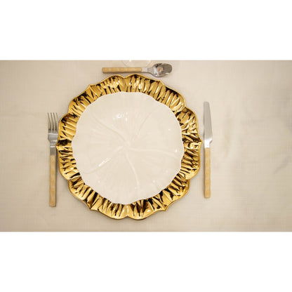 Aulica Onderborden Goud – Set van 4 – Ronde Charger Plates – Ø33 cm