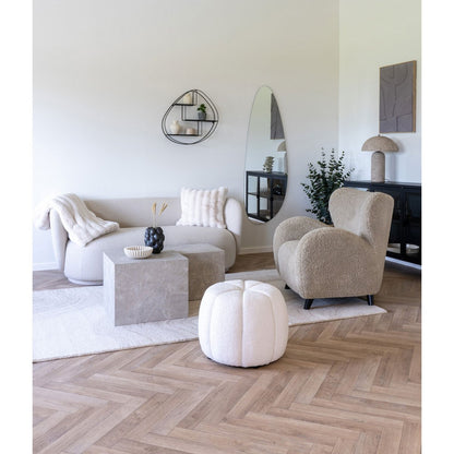 Praagse salontafelset van 2 - Beige, marmerlook, MDF |woon-meubel.nl