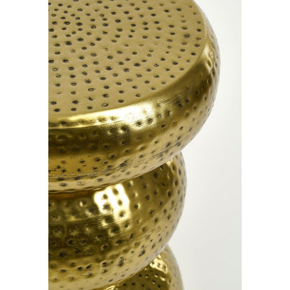 Table d'appoint Clide - H47 x Ø33 cm - Métal - Doré antique
