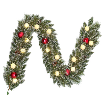 Kaprun kerstguirlande 180 cm met LED en kerstballen | woon-meubel.nl