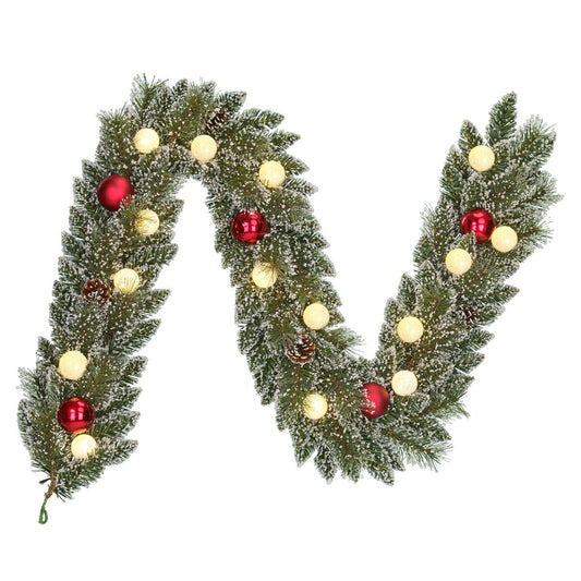 Kaprun kerstguirlande 180 cm met LED en kerstballen | woon-meubel.nl