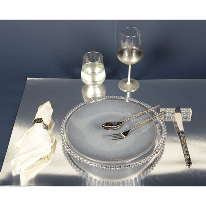 24-Piece Cutlery Set with Hammered Finish – Silver