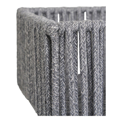 Set of 3 Storage Baskets Gray – Cotton &amp; Metal – House Nordic