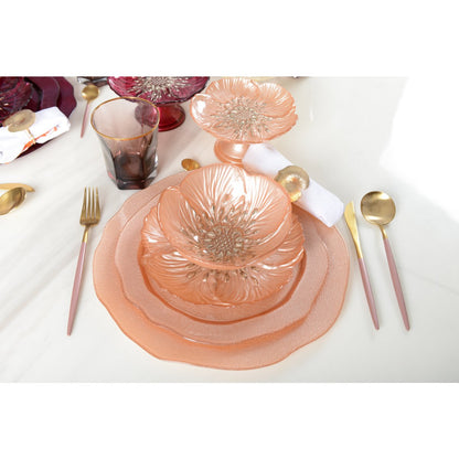 Zalmkleurig Bord – dinerbord – Bloemvorm – Boudoir Collectie |woon-meubel.nl