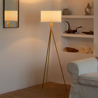 Modern Floor Lamp - Lampshade White - 53x53x138