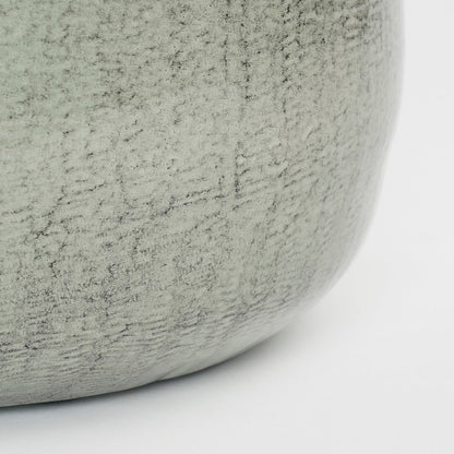 Cache-pot Benson - H27 x Ø32 cm - Métal - Gris clair