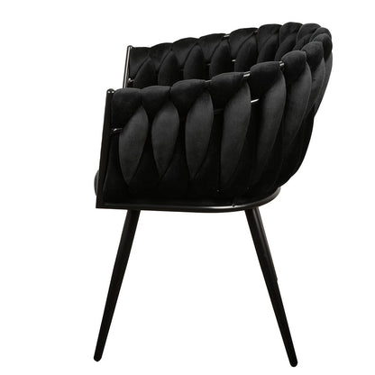 Wave stoel zwart - Set van 2 |woon-meubel.nl